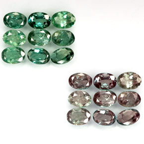 Pedras preciosas de alexandrita multicolorido natural de  ct, corte oval, VS