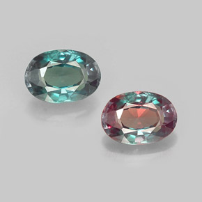 Alexandrita multicolorido natural 0,43ct, corte oval, VVS-VS
