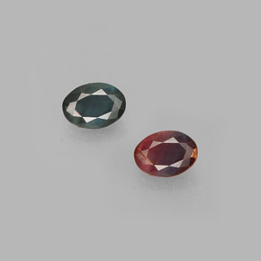Alexandrita multicolorido natural 0,15ct, corte oval, VS