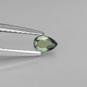 Alexandrita multicolorido natural 0,16ct, formato de pêra, VVS-VS