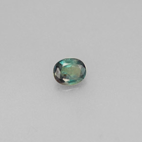 Alexandrita multicolorido natural 0,15ct, corte oval, VS