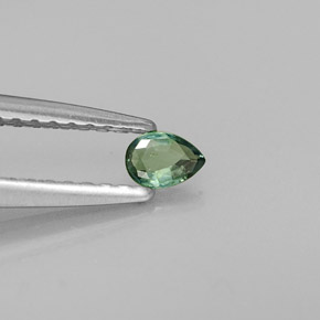 Alexandrita multicolorido natural 0,10ct, formato de pêra, VS