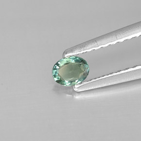 Alexandrita multicolorido natural 0,17ct, corte oval, VS
