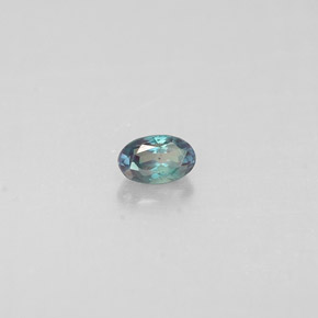 Alexandrita multicolorido natural 0,12ct, corte oval, VS