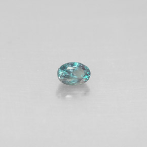 Alexandrita multicolorido natural 0,13ct, corte oval, VS