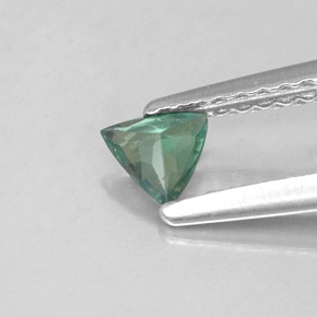 Alexandrita multicolorido natural 0,19ct, trillion, VS