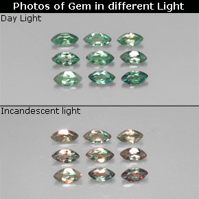 Pedras preciosas de alexandrita multicolorido natural de  ct, marquise, VS