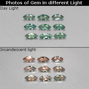 Pedras preciosas de alexandrita multicolorido natural de  ct, marquise, VS