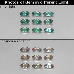 Pedras preciosas de alexandrita multicolorido natural de  ct, marquise, VS