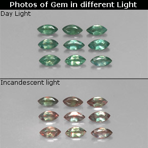Pedras preciosas de alexandrita mudança de cor natural de  ct, marquise, VS