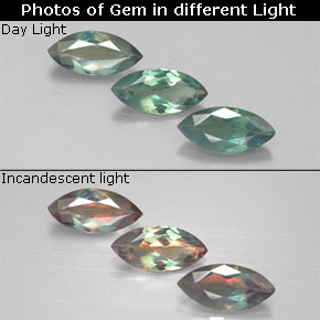 Pedras preciosas de alexandrita multicolorido natural de  ct, marquise, VS