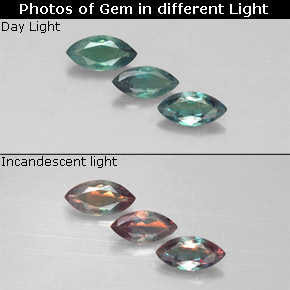 Pedras preciosas de alexandrita multicolorido natural de  ct, marquise, VS