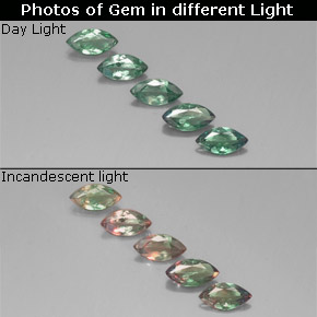 Pedras preciosas de alexandrita multicolorido natural de  ct, marquise, VS