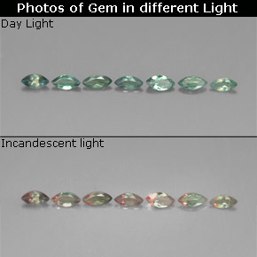 Pedras preciosas de alexandrita multicolorido natural de  ct, marquise, VS