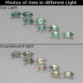 Pedras preciosas de alexandrita multicolorido natural de  ct, marquise, VS