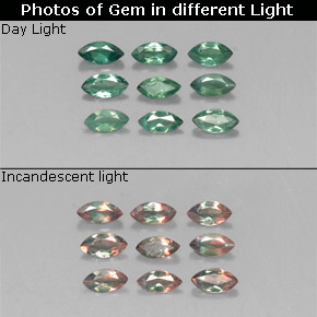 Pedras preciosas de alexandrita multicolorido natural de  ct, marquise, VS