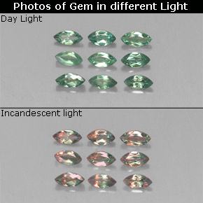 Pedras preciosas de alexandrita multicolorido natural de  ct, marquise, VS