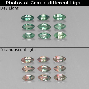 Pedras preciosas de Alexandrite Verde/Vermelho natural de  ct, Marquesa, VS