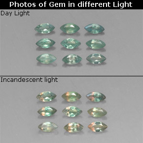 Pedras preciosas de alexandrita multicolorido natural de  ct, marquise, VVS-VS