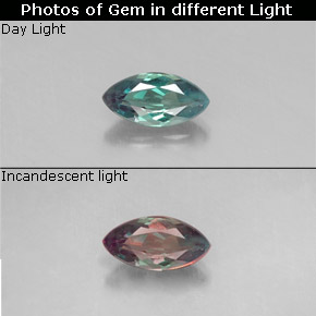 Alexandrite Verde/Vermelho Natural 0.17ct, Marquesa, VS