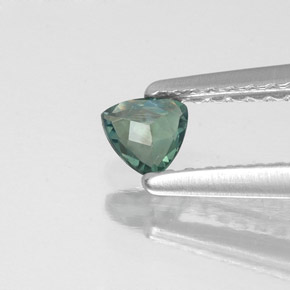 Alexandrita multicolorido natural 0,15ct, trillion, VS