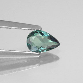 Alexandrita multicolorido natural 0,35ct, formato de pêra, VS