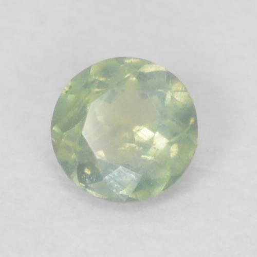Alexandrita verde natural 0,08ct, corte redondo, VS