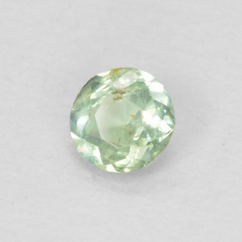 Alexandrita verde natural 0,09ct, corte redondo, VVS-VS