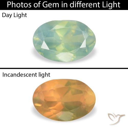 0.09ct Natural Luz verde Alexandrite, oval, VS