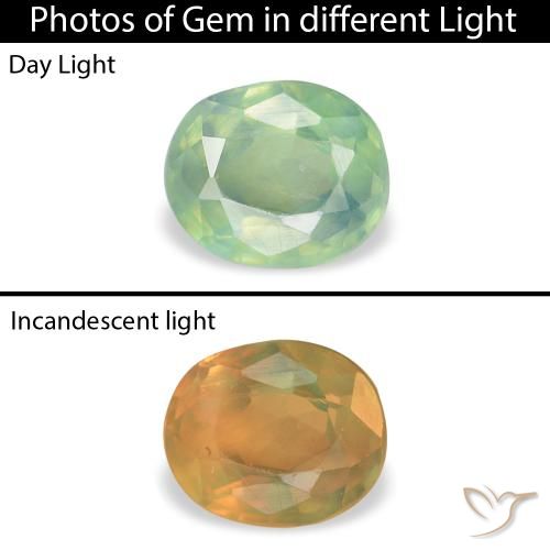 0.11ct Natural Menta verde Alexandrite, oval, VVS-VS