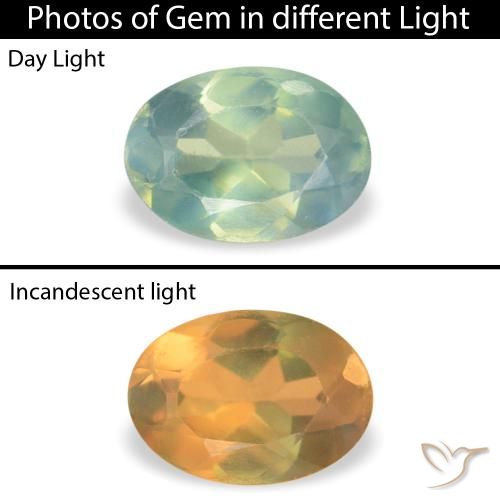 0.07ct Natural Luz verde Alexandrite, oval, VVS-VS