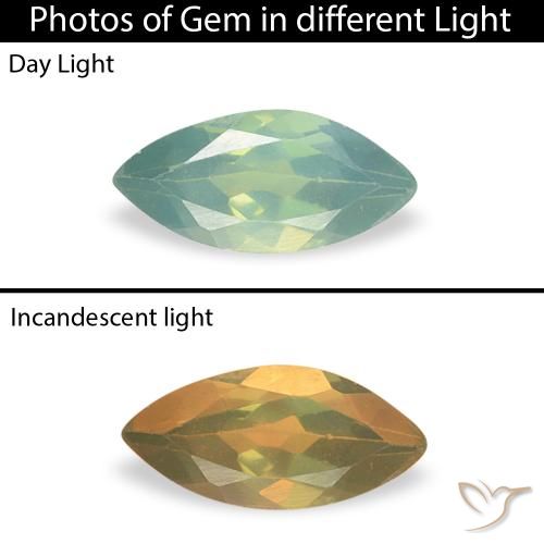 0.16ct Natural Verde médio Alexandrite, Marquesa, VVS-VS