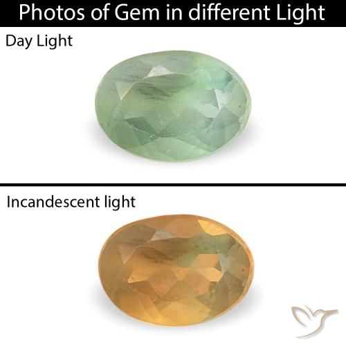 0.12ct Natural Verde Sálvia Alexandrite, oval, VVS-VS