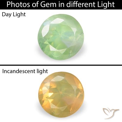0.19ct Natural Medium Light-Green Alexandrite, Redondo, VVS-VS, Photo A