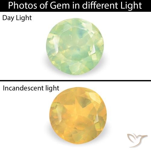 0.10ct Natural Verde limão Alexandrite, Redondo, VVS-VS