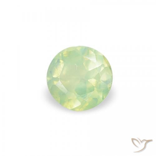 Alexandrite Verde limão Natural 0.10ct, Redondo, VVS-VS