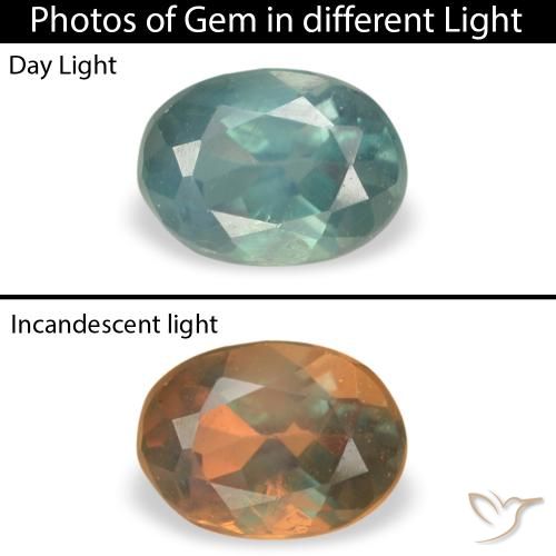 0.21ct Natural Verde médio Alexandrite, oval, VS