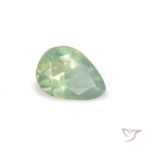 Alexandrite Amarelo verde Natural 0.13ct, Formato de pêra, VS