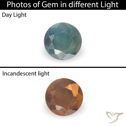 0.03ct Natural Azul esverdeado Alexandrite, Redondo, VS