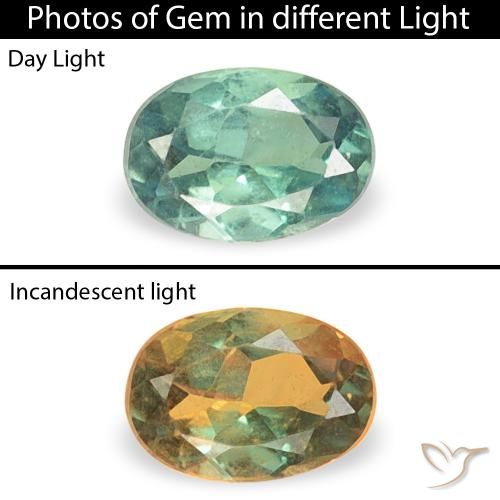 0.14ct Natural Verde azulado Alexandrite, oval, VS