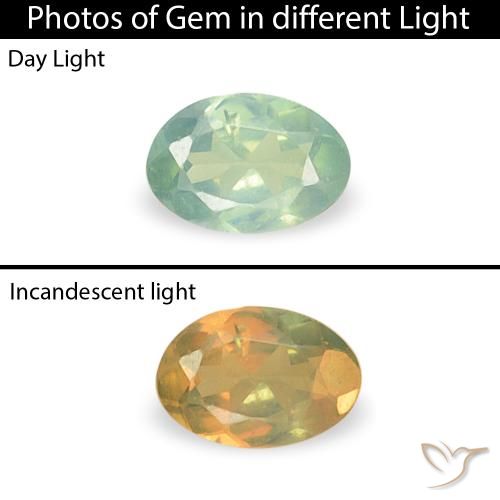 0.07ct Natural Verde azulado Alexandrite, oval, VS