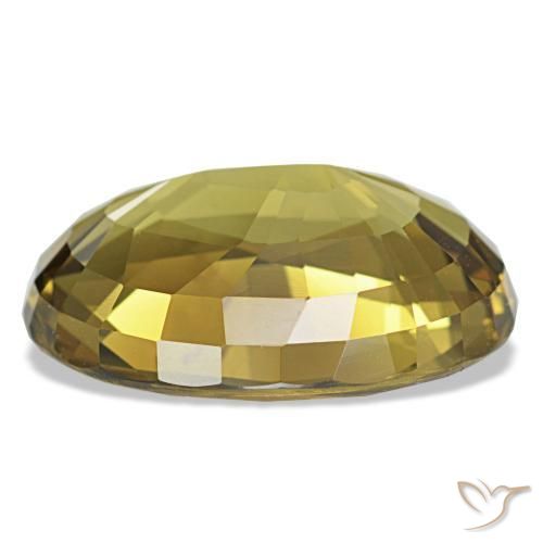 Alexandrita amarelo natural 6,83ct, corte oval, VVS