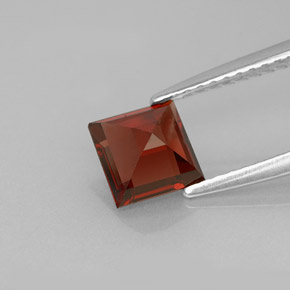 Granada Almandina Laranja Vermelho Natural 1.26ct, Quadrado, VS