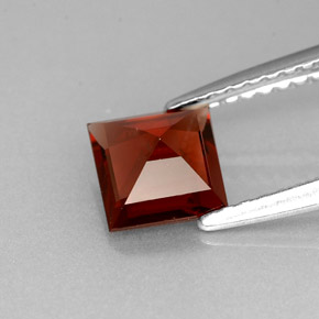 Granada Almandina Laranja Vermelho Natural 1.04ct, Quadrado, VS