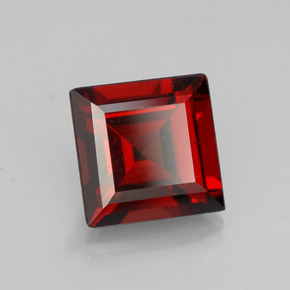 Granada Almandina Vermelho escuro Natural 1.18ct, Quadrado, VS