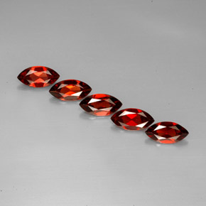 Pedras preciosas de granada almandina vermelho natural de  ct, marquise, VS