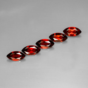Pedras preciosas de granada almandina vermelho natural de  ct, marquise, VS