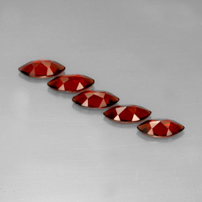 Pedras preciosas de granada almandina vermelho natural de  ct, marquise, VS