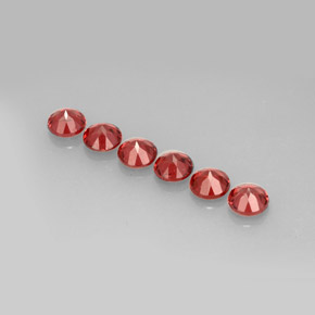 Pedras preciosas de Granada Almandina Laranja Vermelho natural de  ct, Corte Redondo, VS