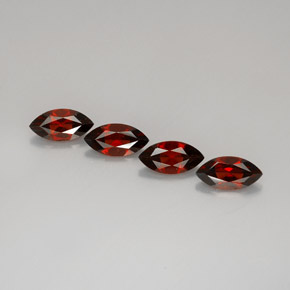 Pedras preciosas de granada almandina vermelho natural de  ct, marquise, VS